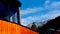 Steamship Captain On The Deck With Snow Covered Alps Beyond