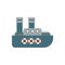 Steamship cartoon style isolated. Ship Vector Illustration