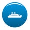 Steamship icon blue vector