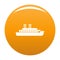 Steamship icon vector orange