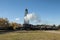 Steamtrain and a Wooden Drilling Rig