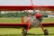 Stearman red biplane