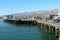 Stearns Wharf historic wooden pier in Santa Barbara, California.