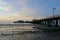 Stearns Wharf in Santa Barbara, California at sunrise.