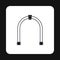 Steel arch icon, simple style