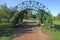 Steel arch over the footpath