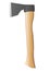 Steel ax with a wooden handle. Universal tool. Tools for cutting, planing from a tree.