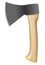 Steel ax with a wooden handle. Universal tool. Tools for cutting, planing from a tree.