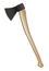 Steel ax with a wooden handle. Universal tool. Tools for cutting, planing from a tree.