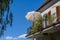 Steel Balcony with white parasol