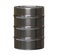 Steel barrel isolated on the white background 3d rendering