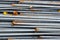 Steel bars close- up background