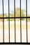 Steel bars prison window outdoor view