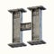 Steel beam font 3d rendering letter H