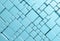 Steel blue cube mesh metal plate background