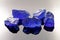 Steel Blue Tumbled and Tempered Fire Glass Nuggets