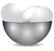 Steel bowl with eggs