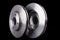 Steel brake discs for a passenger car. New spare parts for car repairs
