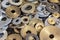 Steel and brass washers of various sizes