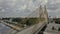 Steel bridge and traffic in the city of SÃ£o Paulo, Brazil.