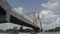 Steel bridge and traffic in the city of SÃ£o Paulo, Brazil.