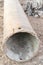 Steel casing for protection soil slide