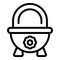 Steel child potty icon outline vector. Finance web