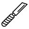 Steel chisel icon, outline style
