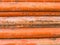 Steel Columns Orange Pile Together