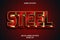 Steel editable text effect 3 dimension emboss luxury style