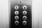 Steel elevator buttons from zero till six