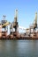 Steel factory and cranes in Holland