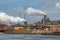 Steel factory in harbor IJmuiden, The Netherlands