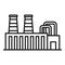 Steel factory icon, outline style