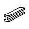 steel girders civil engineer line icon vector illustration