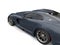 Steel gray modern fast sports car - rear angle view