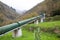 Steel green pipe outdoor