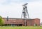 A steel headframe of the former Arenberg mine site in Wallers-Arenberg, France