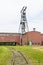 A steel headframe of the former Arenberg mine site in Wallers-Arenberg, France