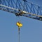 Steel hoisting construction mechanics crane background sky