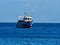 Steel Hulled Fishing Trawler Anchored in Gulf of Corinth Bay, Greece