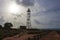 Steel lighthouse at Broome, Western Australia in summer Wet season.