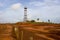 Steel lighthouse at Gantheaume Point Broome, Western Australia in summer Wet season.