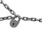 Steel lock hinging on chains