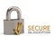 Steel lock ssl secure design isolated on white background. 3D il