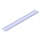 Steel long ruler icon, isometric style