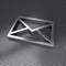 Steel mail icon on metal perforated. 3d image