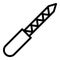 Steel nail file icon, outline style