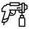 Steel paint pistol icon, outline style