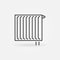 Steel Panel Radiator vector concept outline icon